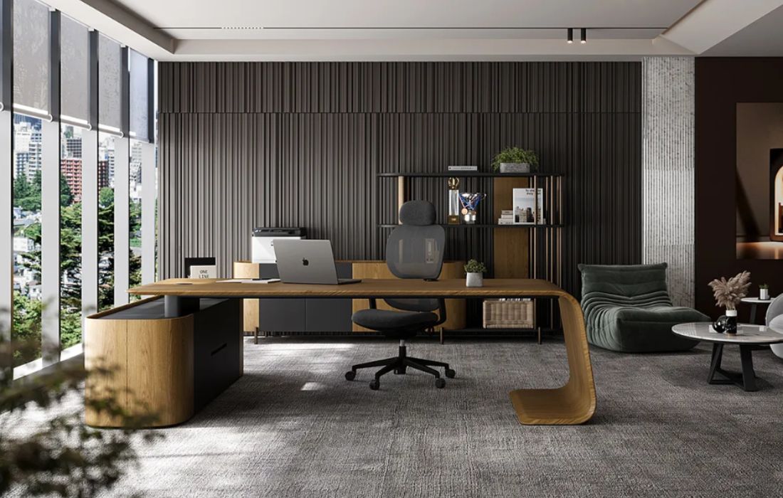 طراحی و ساخت دکوراسیون اداری در کرمان | میز، پارتیشن و کمد | کابینت همتا