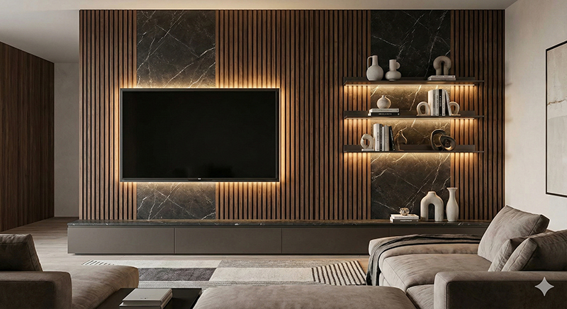 دیوار تلویزیون دکوراتیو